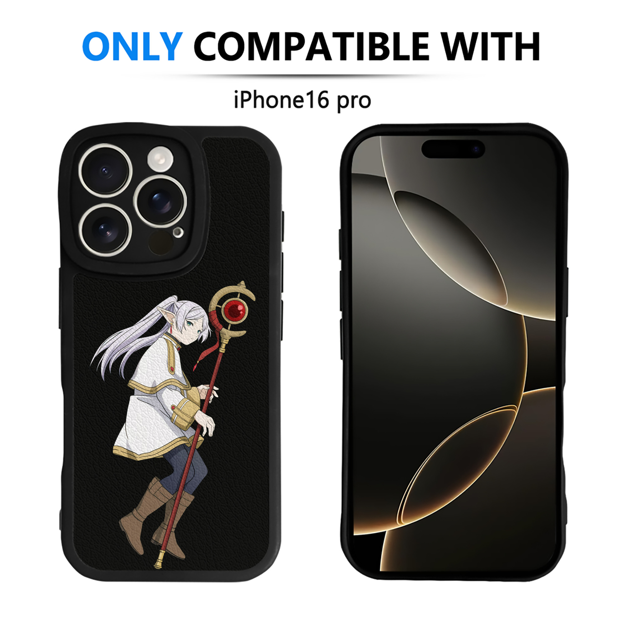 （画像用） 葬送のフリーレン Frieren 【iPhone 16シリーズ対応】シリコンスマホケース（レザー調） 材質：シリコン
